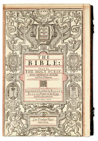 BIBLE IN ENGLISH.  The Bible.  1616 + 1616 BCP + 1624 metrical Psalms